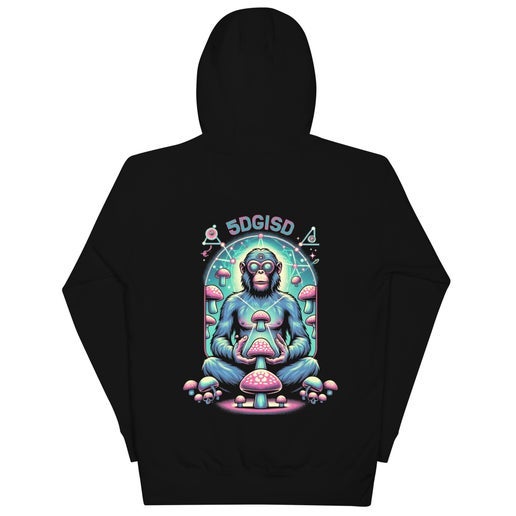 Psychedelic Mushrooms, Alien Ape Hoodie, Back View