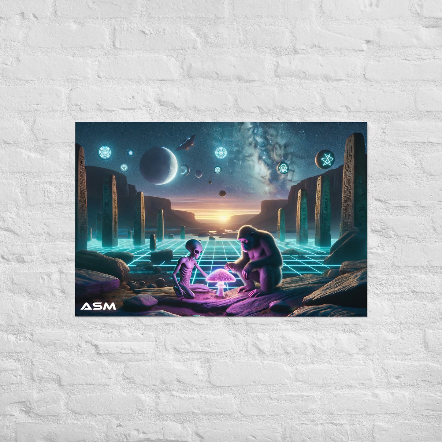 Cosmic Catalyst: Neon Notions Poster