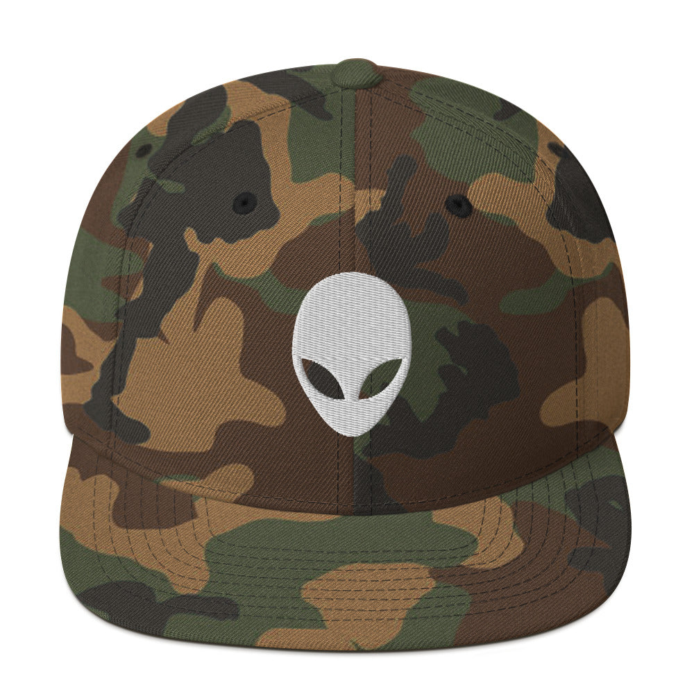 Ghostly Alien Snapback Hat
